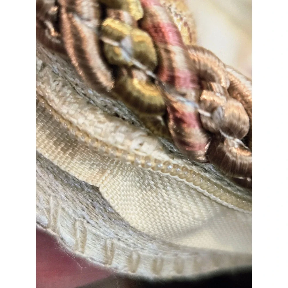 Waterford King Pillow Sham Jacquard‎ Damask Floral Rope Trim Gold 36x20 Zip